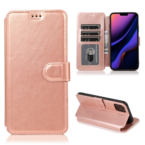 

For iPhone 11 Pro Max Shockproof PU + TPU Leather Phone Case (Rose Gold)