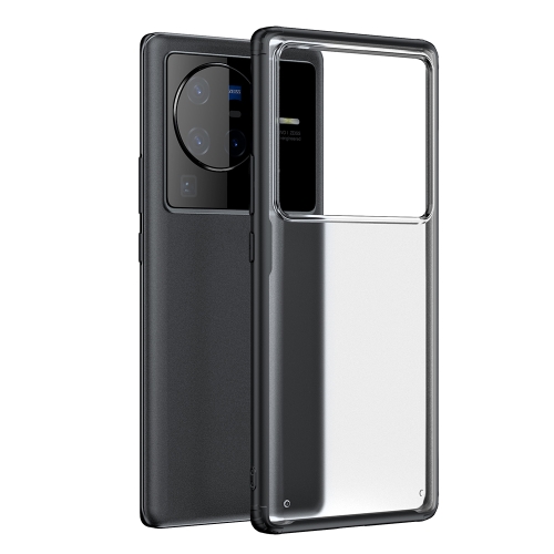 

For vivo X80 Four-corner Shockproof TPU + PC Phone Case(Black)