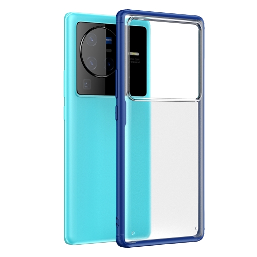 

For vivo X80 Four-corner Shockproof TPU + PC Phone Case(Blue)