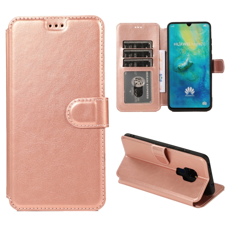

For Huawei Mate 20 Shockproof PU + TPU Leather Phone Case(Rose Gold)