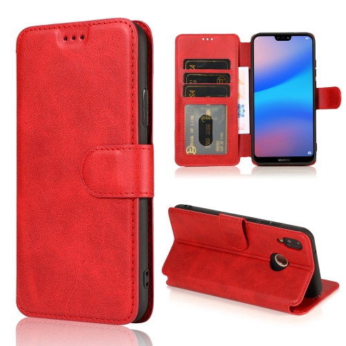 

For Huawei P20 Lite Shockproof PU + TPU Leather Phone Case(Red)