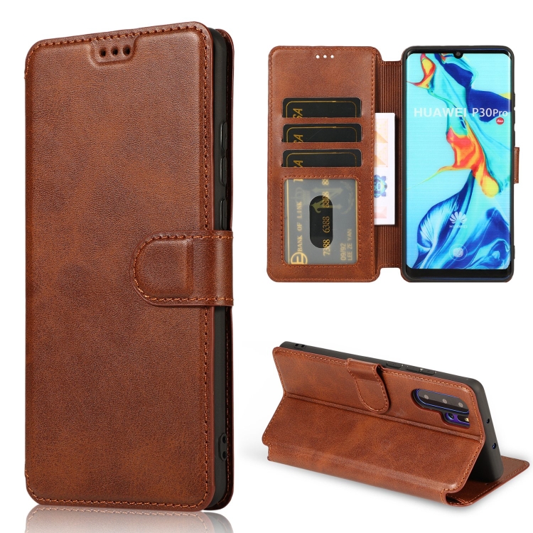 

For Huawei P30 Pro Shockproof PU + TPU Leather Phone Case(Brown)