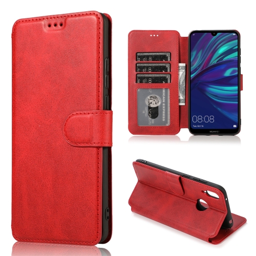 

For Huawei Y7 2019 Shockproof PU + TPU Leather Phone Case(Red)