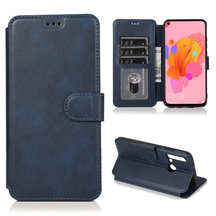 

For Honor 9X Pro Shockproof PU + TPU Leather Phone Case(Blue)