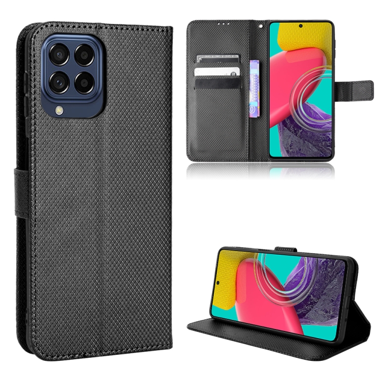 

For Samsung Galaxy M33 5G Diamond Texture Leather Phone Case(Black)