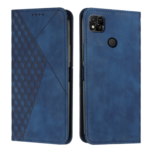 

For Xiaomi Redmi 10A/Poco C31/Redmi 9C Diamond Splicing Skin Feel Magnetic Leather Phone Case(Blue)