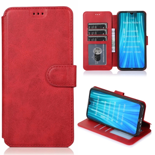 

For Xiaomi Redmi Note 8 Shockproof PU + TPU Leather Phone Case(Red)