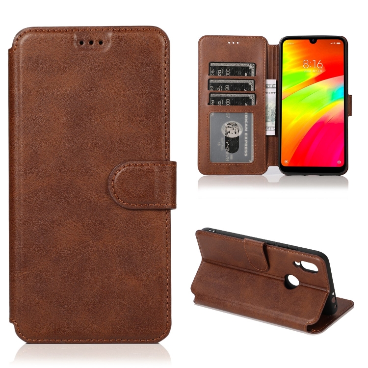 

For Xiaomi Redmi 7 Shockproof PU + TPU Leather Phone Case(Brown)