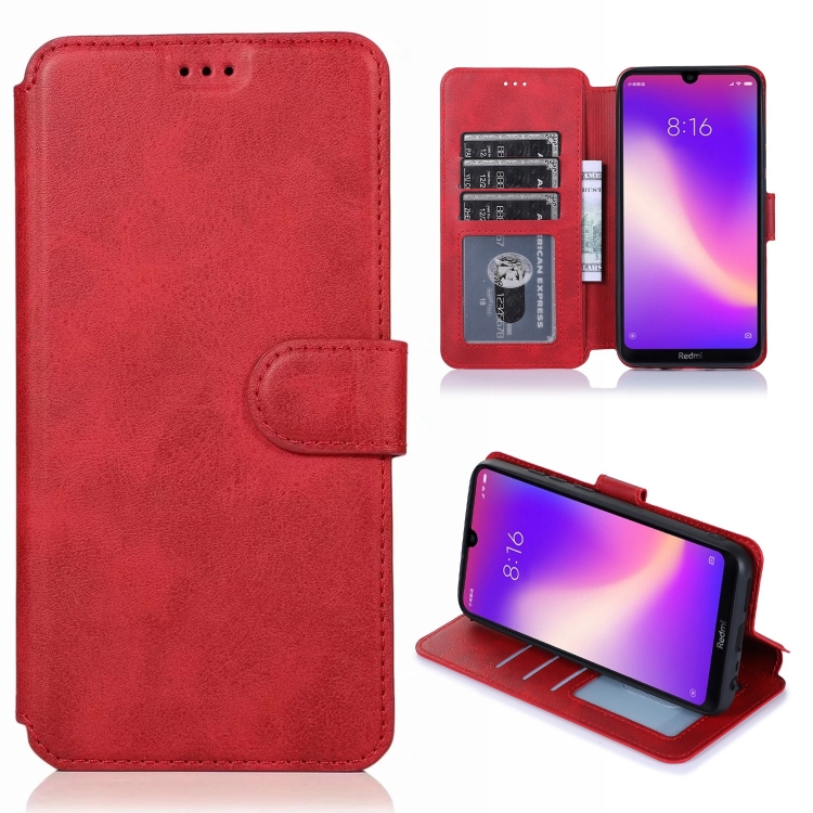

For Xiaomi Redmi 8 Shockproof PU + TPU Leather Phone Case(Red)