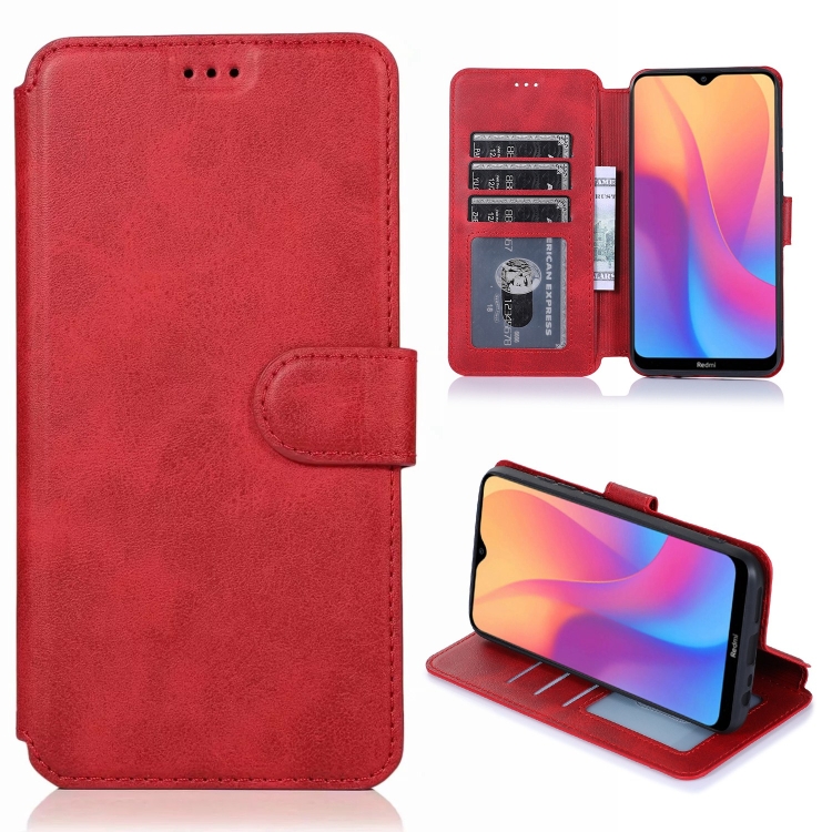 

For Xiaomi Redmi 8A Shockproof PU + TPU Leather Phone Case(Red)