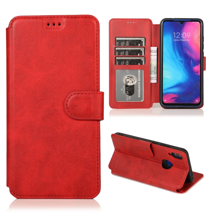 

For Xiaomi Redmi Note 7 Shockproof PU + TPU Leather Phone Case(Red)