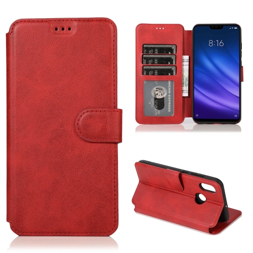 

For Xiaomi Mi 8 Shockproof PU + TPU Leather Phone Case(Red)