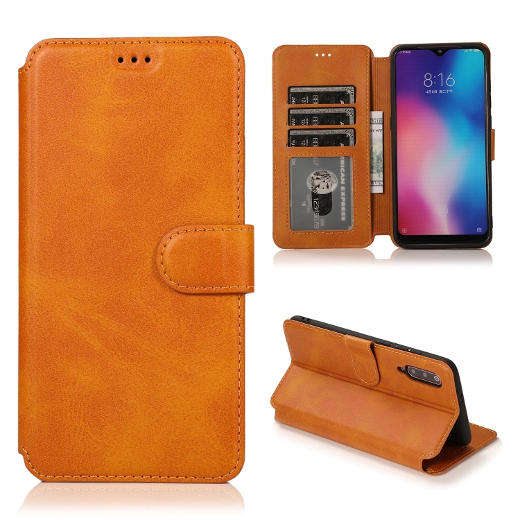 

For Xiaomi Mi 9 Shockproof PU + TPU Leather Phone Case(Khaki)