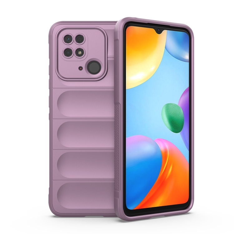 

For Xiaomi Redmi 10C Magic Shield TPU + Flannel Phone Case(Purple)