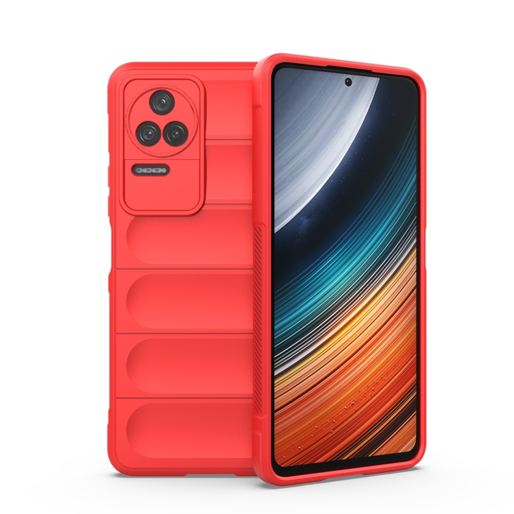 

For Xiaomi Redmi K40S Magic Shield TPU + Flannel Phone Case(Red)