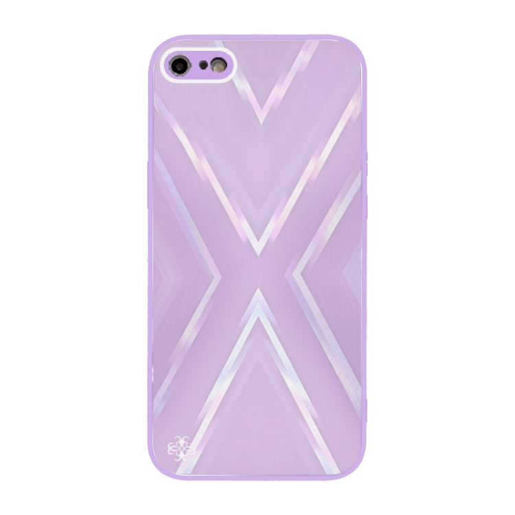 

9XA Texture TPU + Tempered Glass Phone Case For iPhone SE 2022 / SE 2020 / 8 / 7(Purple)