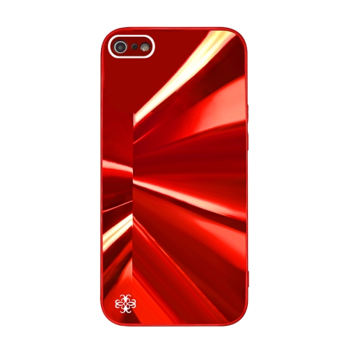 

Spotlight Texture TPU + Tempered Glass Phone Case For iPhone SE 2022 / SE 2020 / 8 / 7(Red)