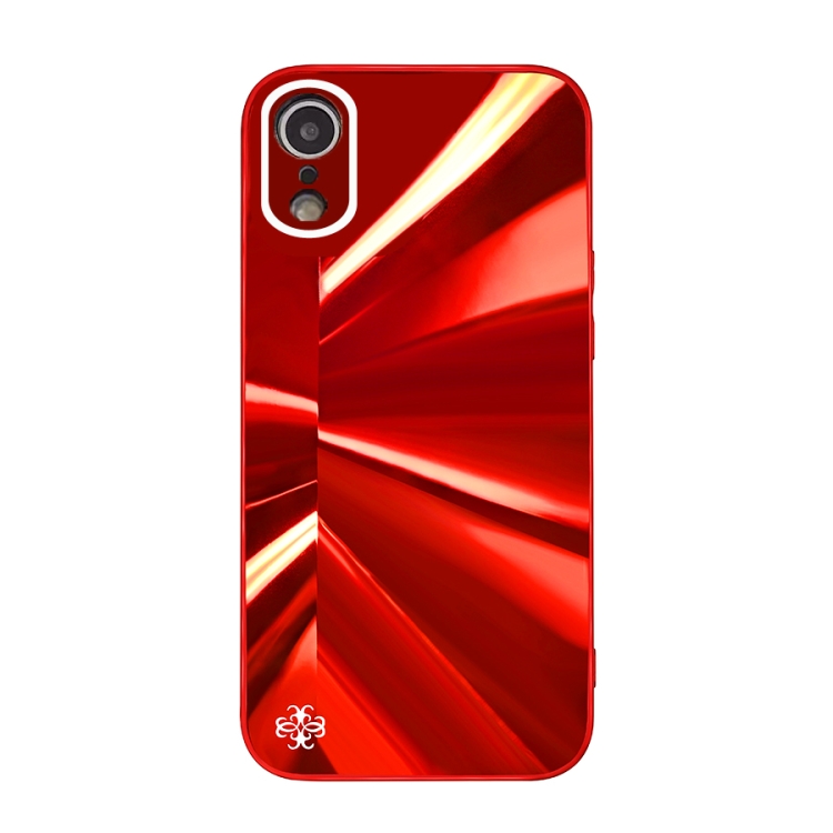 

Spotlight Texture TPU + Tempered Glass Phone Case For iPhone XR(Red)