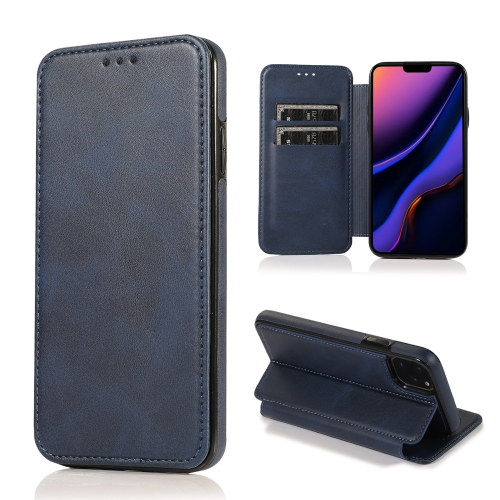 

Knight Magnetic Suction Leather Phone Case For iPhone 11 Pro(Blue)