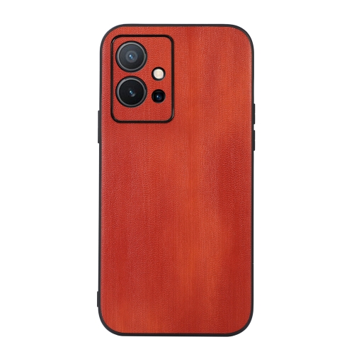 

For vivo Y75 5G Yellow Cow Texture PU Phone Case(Brown)