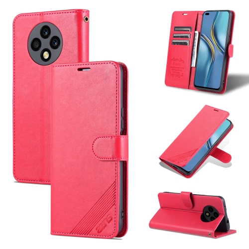 

For U-Magic Enjoy 50 Plus AZNS Sheepskin Texture Flip Leather Phone Case(Red)