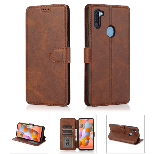 

For Samsung Galaxy A11 US Version Shockproof PU + TPU Leather Phone Case(Brown)