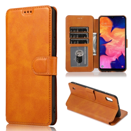 

For Samsung Galaxy A40 Shockproof PU + TPU Leather Phone Case(Khaki)