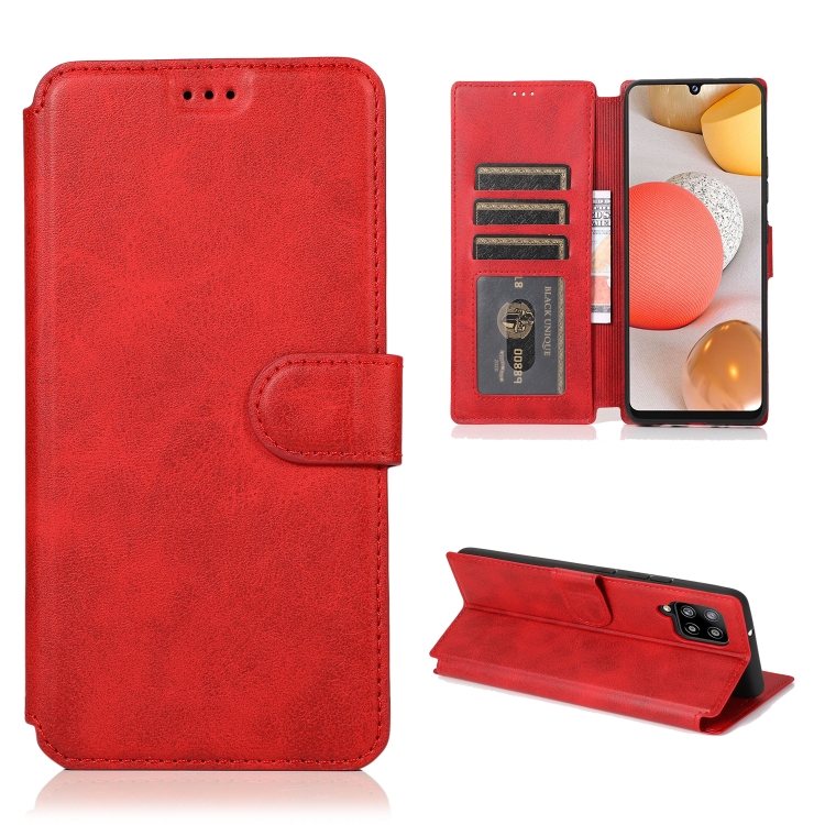 

For Samsung Galaxy A42 5G Shockproof PU + TPU Leather Phone Case(Red)