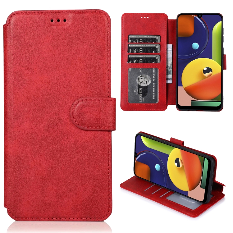 

For Samsung Galaxy A70s Shockproof PU + TPU Leather Phone Case(Red)