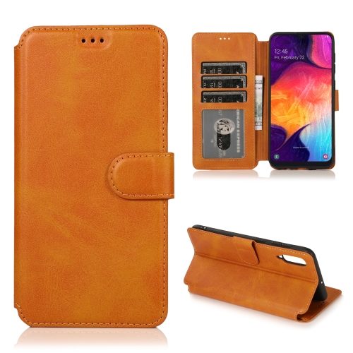 

For Samsung Galaxy A70 Shockproof PU + TPU Leather Phone Case(Khaki)