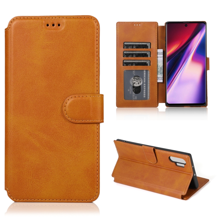 

For Samsung Galaxy Note10+ Shockproof PU + TPU Leather Phone Case(Khaki)