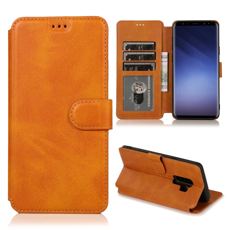 

For Samsung Galaxy S9+ Shockproof PU + TPU Leather Phone Case(Khaki)