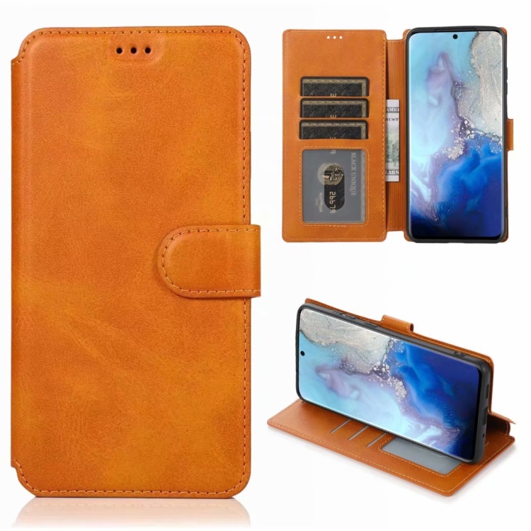 

For Samsung Galaxy S20 Ultra Shockproof PU + TPU Leather Phone Case(Khaki)