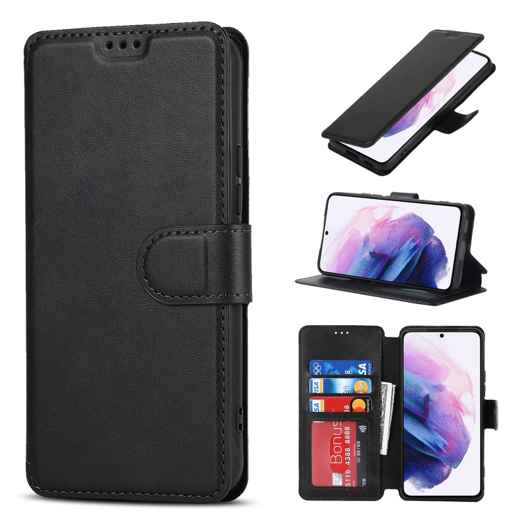 

For Samsung Galaxy S22+ 5G Shockproof PU + TPU Leather Phone Case(Black)