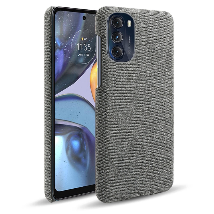 

For Motorola Moto G 5G 2022 Cloth Texture PC + Nylon Back Phone Case(Grey)