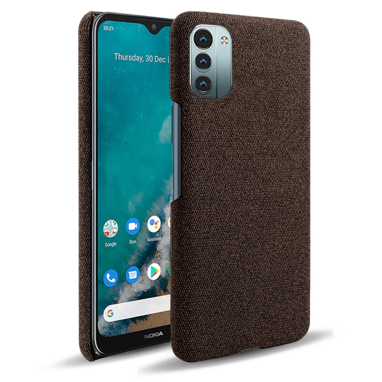 

For Nokia G11 Cloth Texture PC + Nylon Back Phone Case(Brown)