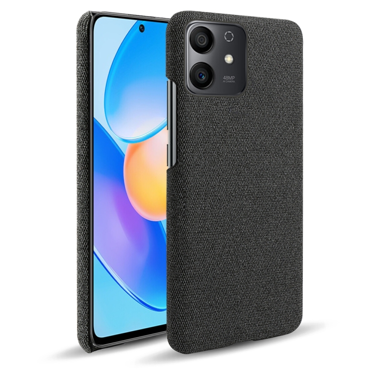 

For Honor Play6T Pro Cloth Texture PC + Nylon Back Phone Case(Black)