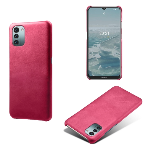 

For Nokia G21 Calf Texture PC + PU Phone Case(Rose Red)