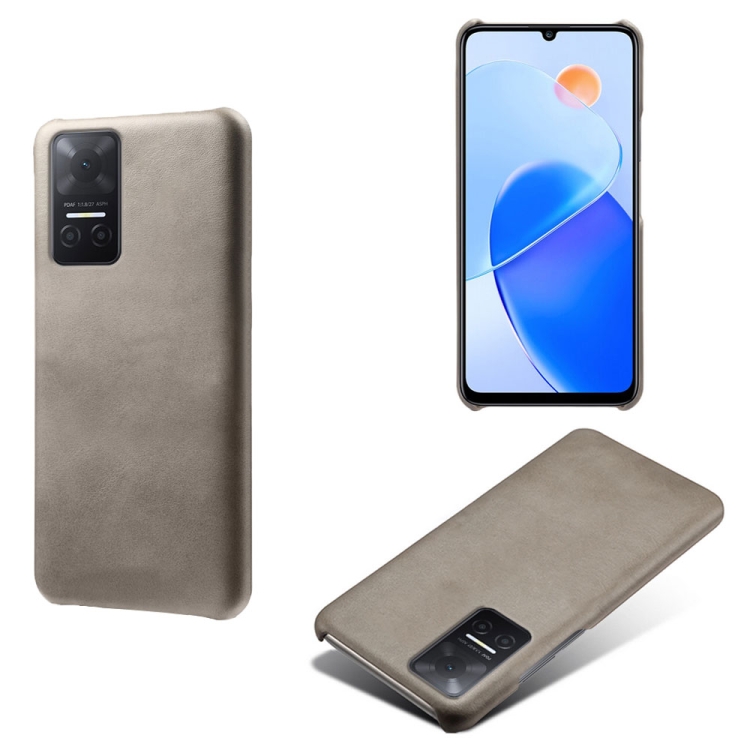 

For Honor Play6T Calf Texture PC + PU Phone Case(Grey)