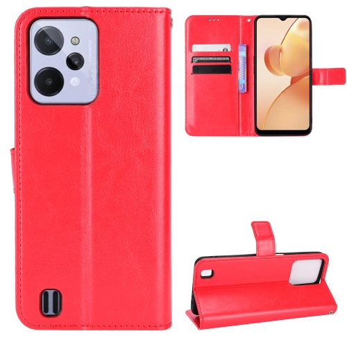 

For OPPO Realme C31 Retro Crazy Horse Texture Leather Phone Case(Red)