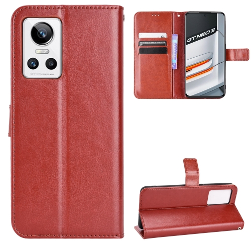 

For OPPO Realme GT Neo3 Retro Crazy Horse Texture Leather Phone Case(Brown)