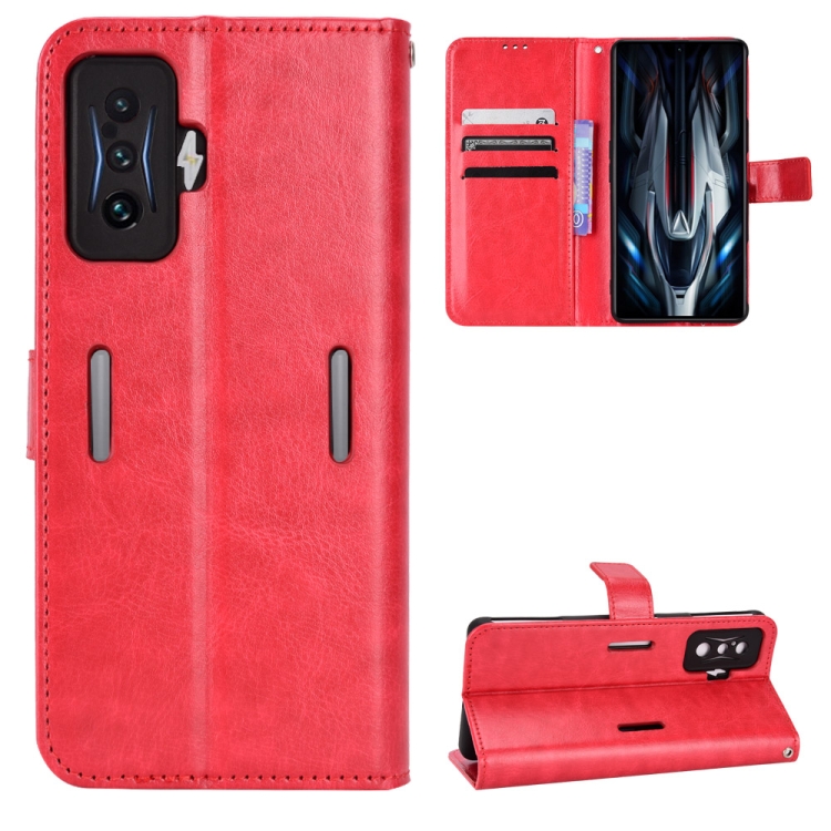 

For Xiaomi Poco F4 GT / Redmi K50 Gaming Retro Crazy Horse Texture Leather Phone Case(Red)