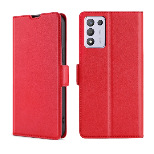 

For OPPO K9S/Realme Q3S Ultra-thin Voltage Side Buckle Horizontal Flip Leather Phone Case(Red)