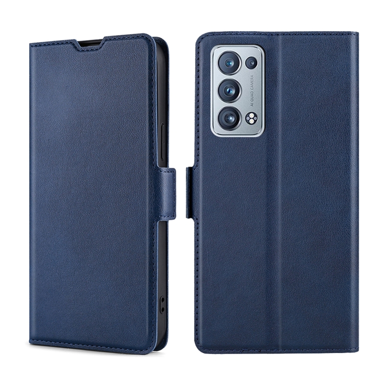 

For OPPO Reno6 Pro+ 5G Ultra-thin Voltage Side Buckle Horizontal Flip Leather Phone Case(Blue)