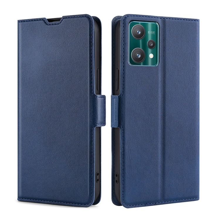 

For OPPO Realme 9 Pro Ultra-thin Voltage Side Buckle Horizontal Flip Leather Phone Case(Blue)