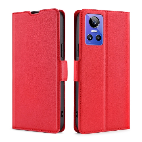 

For OPPO Realme GT Neo3 Ultra-thin Voltage Side Buckle Horizontal Flip Leather Phone Case(Red)