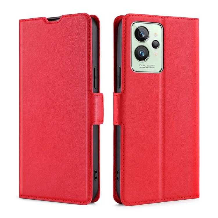 

For OPPO Realme GT2 Pro Ultra-thin Voltage Side Buckle Horizontal Flip Leather Phone Case(Red)