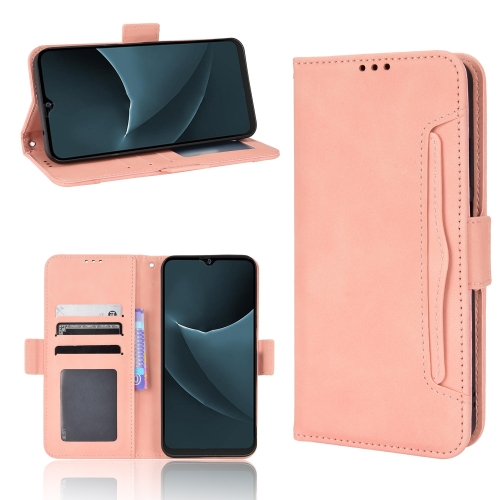 

For Blackview A95 Skin Feel Calf Texture Card Slots Leather Phone Case(Pink)