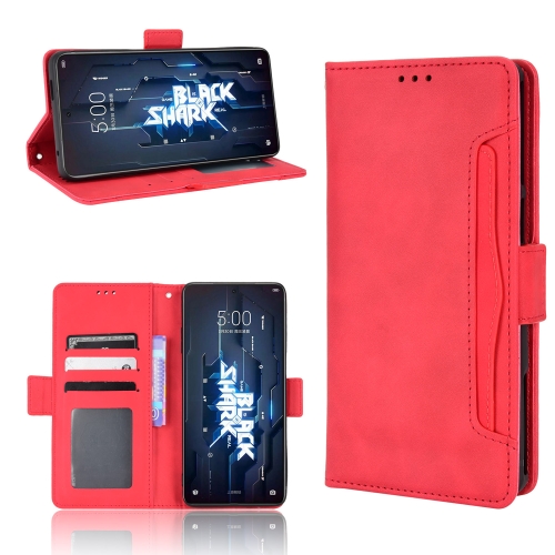 

For Xiaomi Black Shark 5 Pro Skin Feel Calf Texture Card Slots Leather Phone Case(Red)