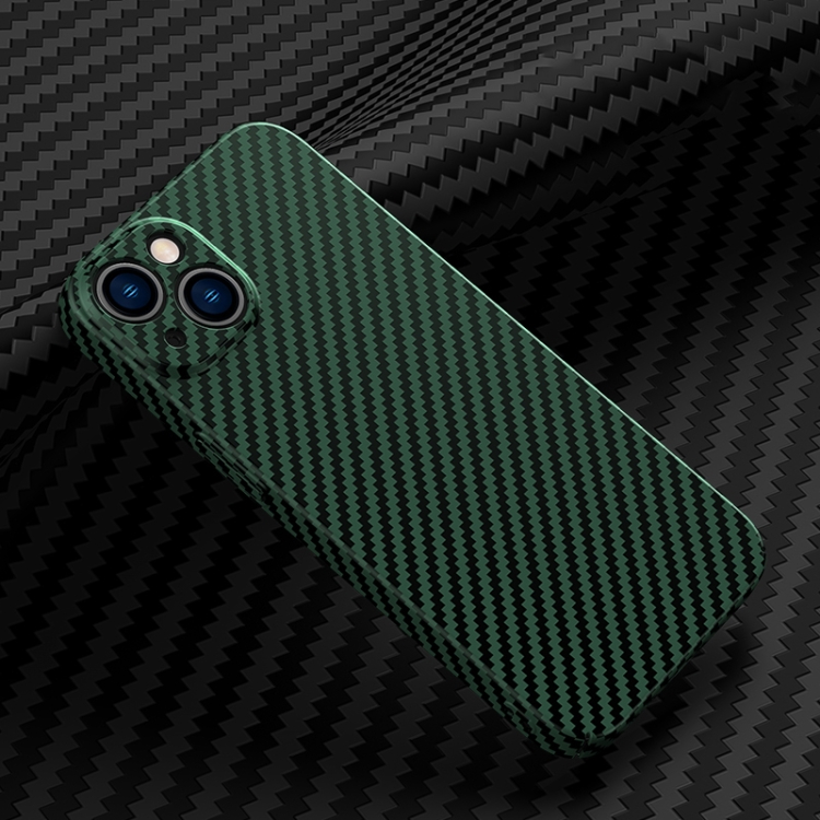 

Carbon Fiber Texture Phone Case For iPhone 13(Green)